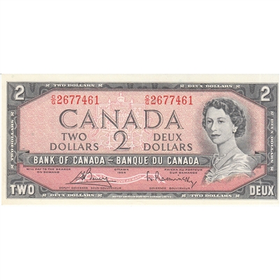BC-38c 1954 Canada $2 Bouey-Rasminsky, C/G, CUNC
