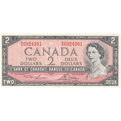 BC-38d 1954 Canada $2 Lawson-Bouey, M/G, AU-UNC