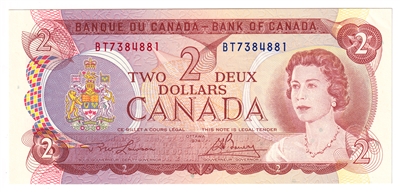 BC-47a 1974 Canada $2 Lawson-Bouey, BT, AU-UNC