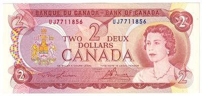 BC-47a 1974 Canada $2 Lawson-Bouey, UJ, AU-UNC