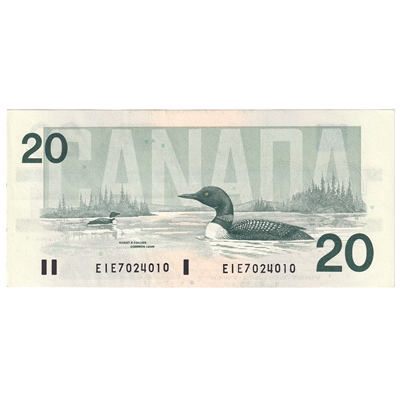 BC-58a 1991 Canada $20 Thiessen-Crow, EIE, AU