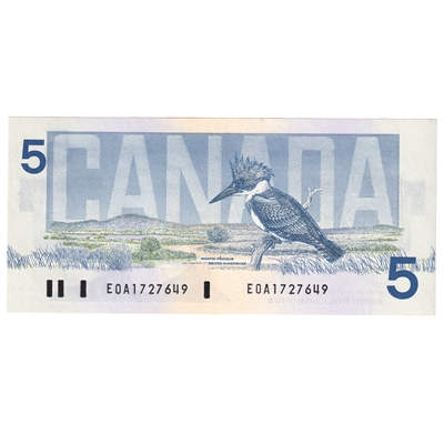 BC-56a 1986 Canada $5 Crow-Bouey, EOA, UNC