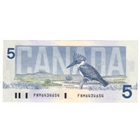 BC-56b 1986 Canada $5 Thiessen-Crow, FNM, UNC