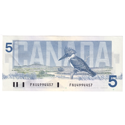 BC-56b 1986 Canada $5 Thiessen-Crow, FNU, UNC