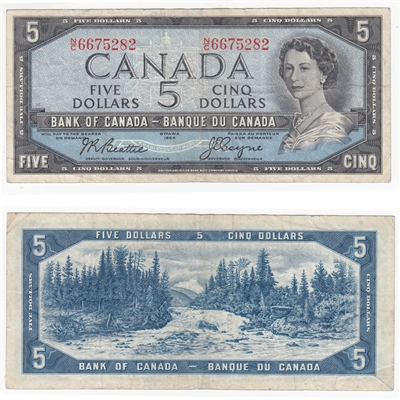 BC-39a 1954 Canada $5 Beattie-Coyne, N/C, VF