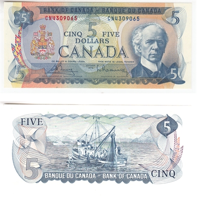 BC-48a 1972 Canada $5 Bouey-Rasminsky, CN, AU-UNC