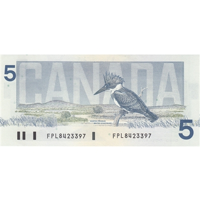 BC-56b 1986 Canada $5 Thiessen-Crow, FPL, UNC