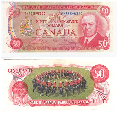 BC-51b 1975 Canada $50 Crow-Bouey, EHF, Circ