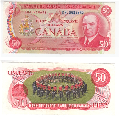 BC-51b 1975 Canada $50 Crow-Bouey, EHJ, AU