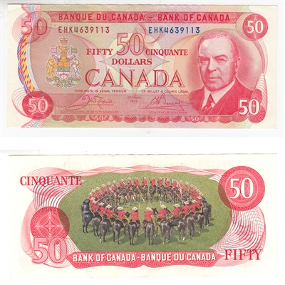 BC-51b 1975 Canada $50 Crow-Bouey, EHK, EF-AU