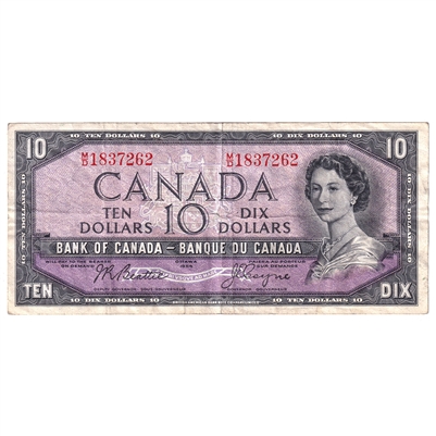 BC-40a 1954 Canada $10 Beattie-Coyne, M/D, VF