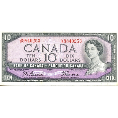 BC-40a 1954 Canada $10 Beattie-Coyne, U/D, VF