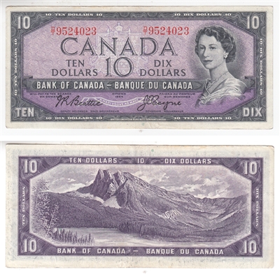 BC-40a 1954 Canada $10 Beattie-Coyne, D/T, EF