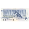 BC-56b 1986 Canada $5 Thiessen-Crow, FNV, CUNC