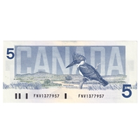 BC-56b 1986 Canada $5 Thiessen-Crow, FNV, UNC