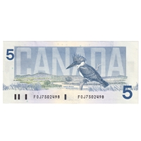 BC-56b 1986 Canada $5 Thiessen-Crow, FOJ, UNC