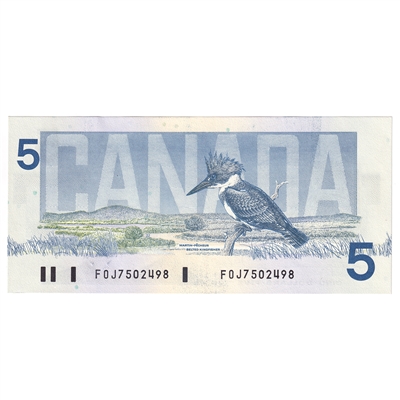BC-56b 1986 Canada $5 Thiessen-Crow, FOJ, UNC