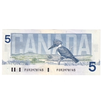 BC-56b 1986 Canada $5 Thiessen-Crow, FOR, AU-UNC