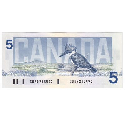 BC-56c 1986 Canada $5 Bonin-Thiessen, GOB, UNC
