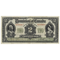 DC-22a-i 1914 Dominion $2 Various-Boville, No Seal, Curved, VF