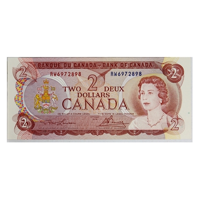 BC-47a 1974 Canada $2 Lawson-Bouey, RW, AU-UNC