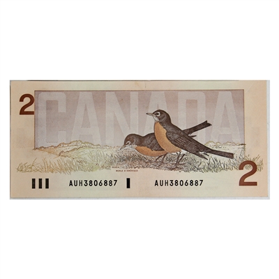 BC-55a 1986 Canada $2 Crow-Bouey, AUH, VF-EF