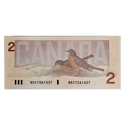 BC-55b 1986 Canada $2 Thiessen-Crow, BRC, UNC