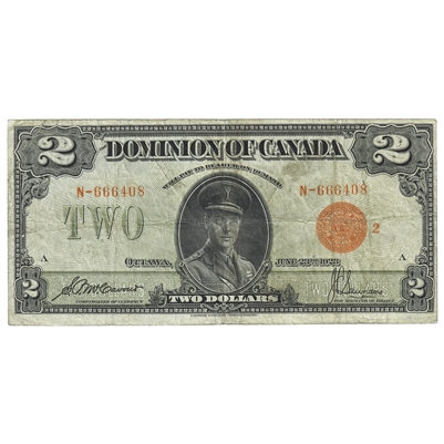 DC-26g 1923 Dominion $2 McCavour-Saunders, Red Seal, Group 2, F