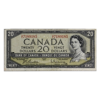 BC-41b 1954 Canada $20 Beattie-Rasminsky, S/E, F-VF