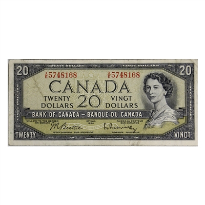 BC-41b 1954 Canada $20 Beattie-Rasminsky, X/E, VF