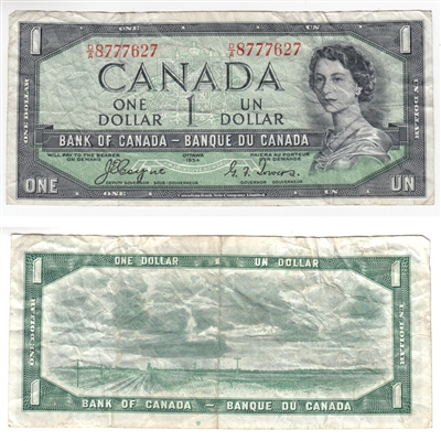 BC-29a 1954 Canada $1 Coyne-Towers, Devil's Face, D/A, VF