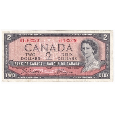 BC-38a 1954 Canada $2 Beattie-Coyne, U/B, VF