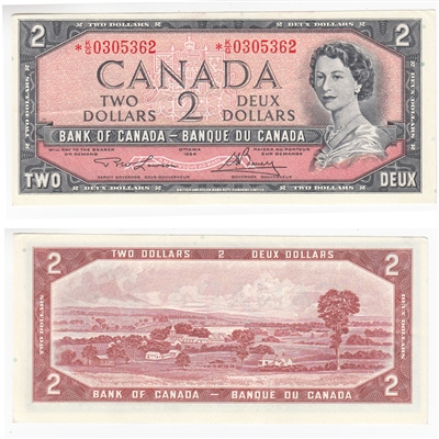BC-38dA 1954 Canada $2 Lawson-Bouey, *K/G, AU