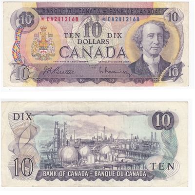 BC-49aA 1971 Canada $10 Beattie-Rasminsky, *DA, VF