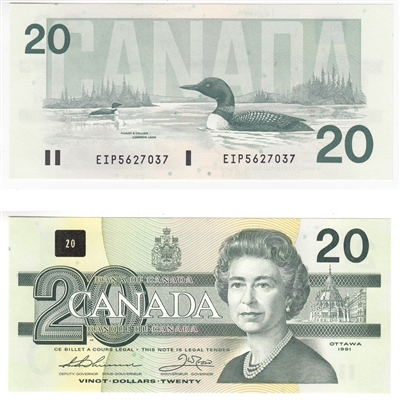 BC-58a-i 1991 Canada $20 Thiessen-Crow, EIP, CUNC