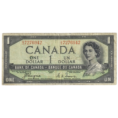 BC-29a 1954 Canada $1 Coyne-Towers, Devil's Face, B/A, F-VF