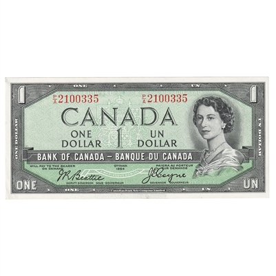 BC-29b 1954 Canada $1 Beattie-Coyne, Devil's Face, P/A, AU-UNC