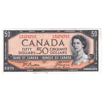 BC-42a 1954 Canada $50 Beattie-Coyne, A/H, AU-UNC