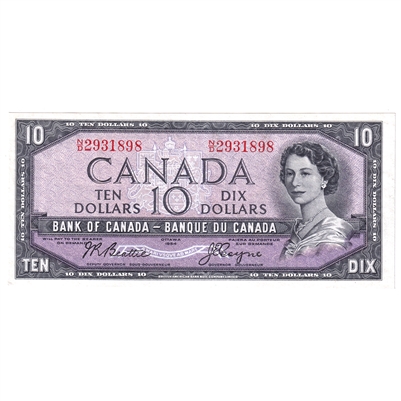 BC-40a 1954 Canada $10 Beattie-Coyne, N/D, VF-EF