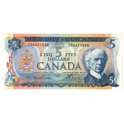 BC-48b 1972 Canada $5 Lawson-Bouey, CR, AU