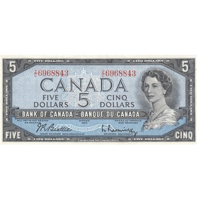 BC-39b 1954 Canada $5 Beattie-Rasminsky, Z/C, VF-EF