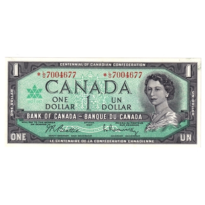 BC-45bA 1967 Canada $1 Beattie-Rasminsky, *L/O, CUNC