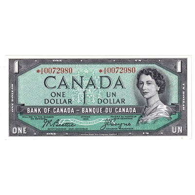 BC-37aA 1954 Canada $1 Beattie-Coyne, *A/A, AU-UNC