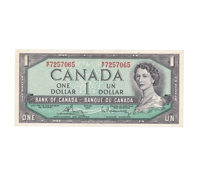 BC-37c 1954 Canada $1 Bouey-Rasminsky, M/F, CUNC