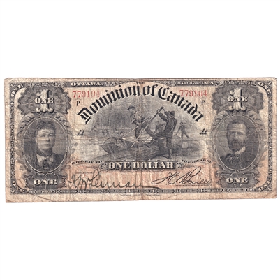 DC-13c 1898 Dominion $1 Various-Boville, Inward ONEs, VG