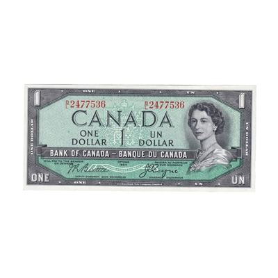 BC-37a 1954 Canada $1 Beattie-Coyne, B/L, AU-UNC