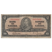 BC-22b 1937 Canada $2 Gordon-Towers, S/B, VG