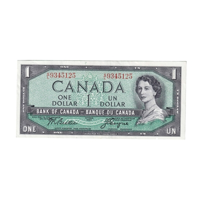 BC-37a 1954 Canada $1 Beattie-Coyne, S/L, EF