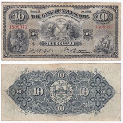 550-36-04 1935 Bank of Nova Scotia $10, VG-F