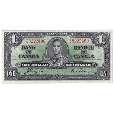 BC-21d 1937 Canada $1 Coyne-Towers, T/M, EF